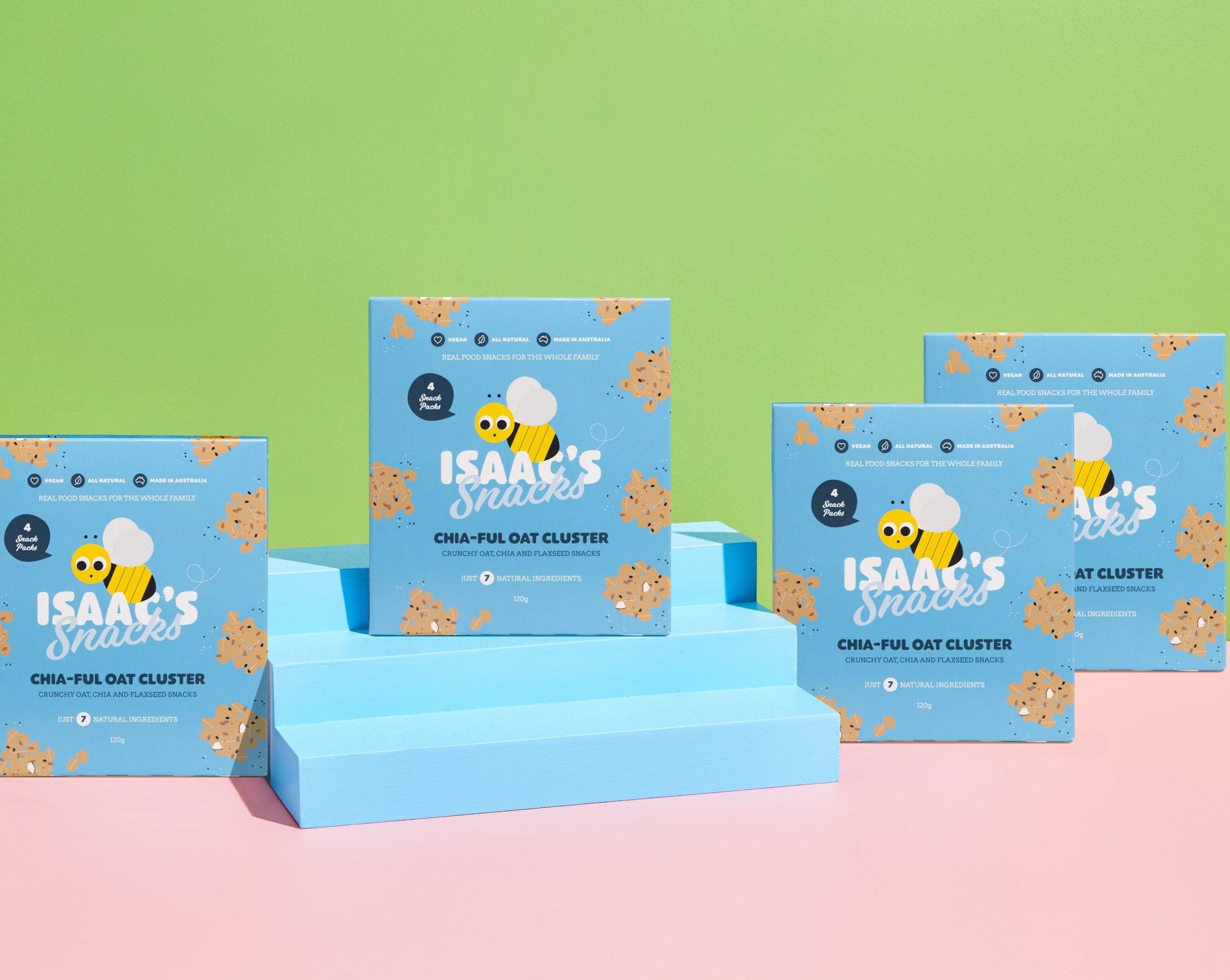 Isaac's Snacks Chia-ful Oat Cluster 4 x 120g